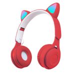 Casti On Ear MRG MY08CAT, Bluetooth, Tip pisica, Rosu fotografia produsului