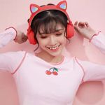 Casti On Ear MRG MY08CAT, Bluetooth, Tip pisica, Rosu fotografia produsului View 4 S