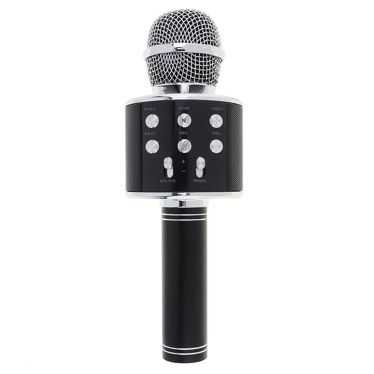 Microfon Karaoke MRG MWS858, Bluetooth, Reincarcabil, Negru fotografia produsului View 3 L