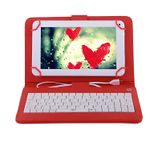 Husa Tastatura MRG M781, 7 inch, TypeC, Rosu fotografia produsului