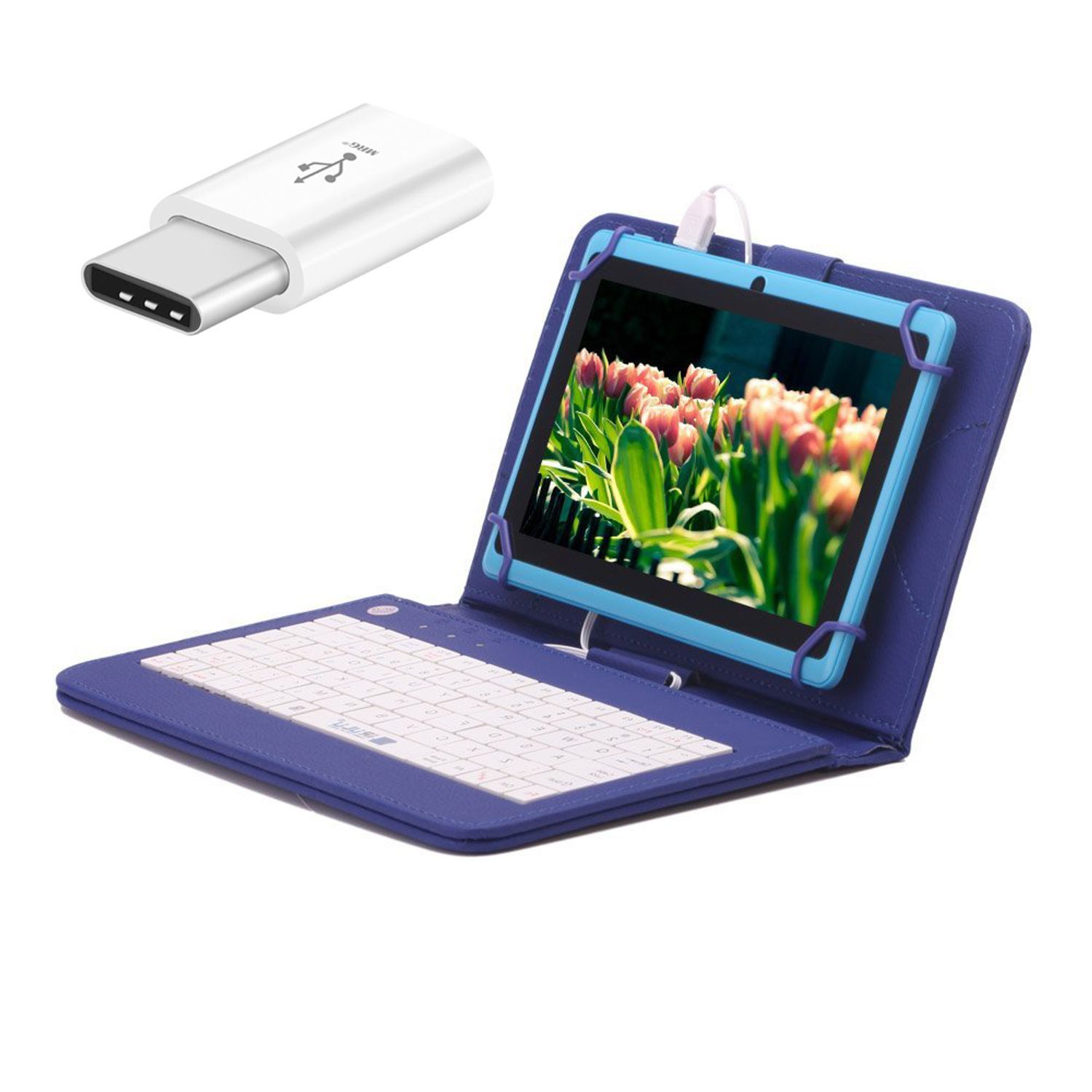 Husa Tastatura MRG M792, 7 Inch, TypeC, Albastru fotografia produsului View 2 L