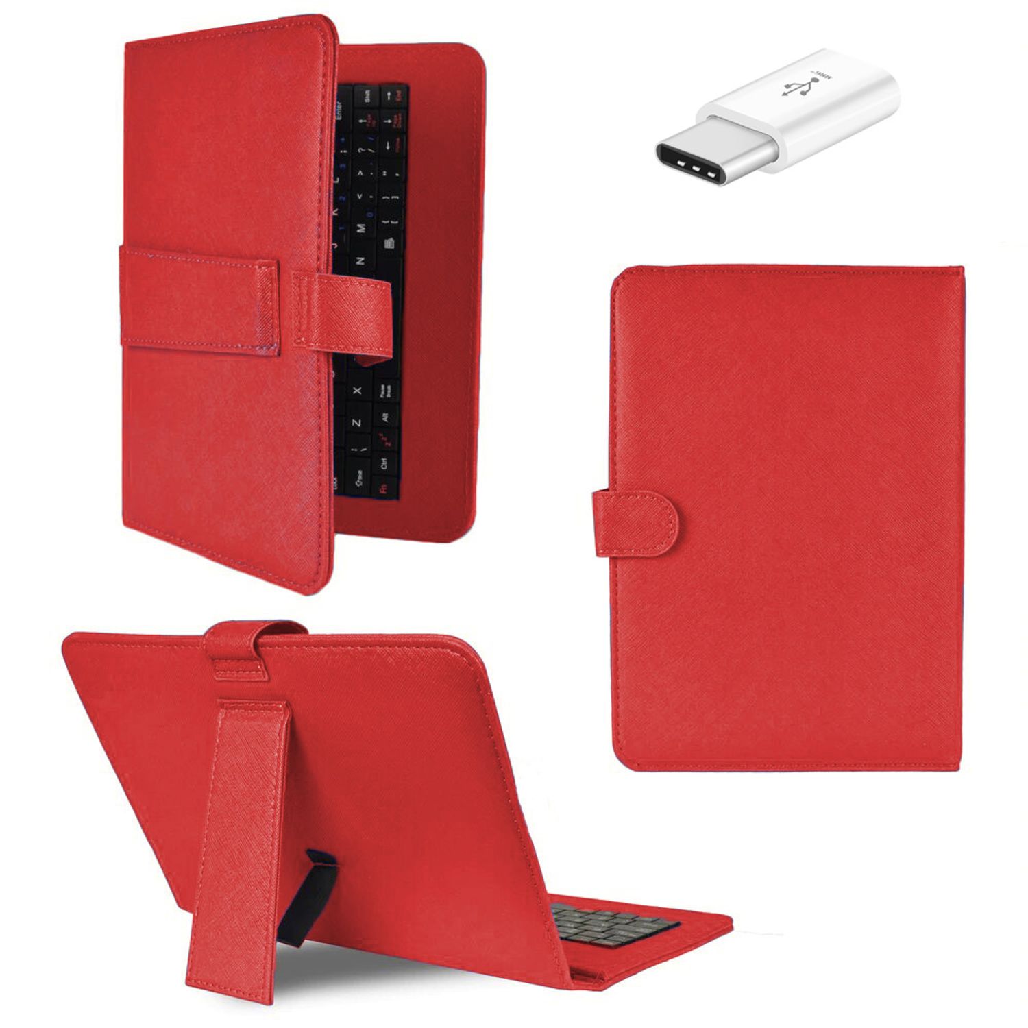 Husa Tableta Tastatura L-405 10 TypeC X Rosu fotografia produsului View 2 L
