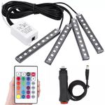 Set Lumina Ambientala Auto MRG M840, Led RGB, Telecomanda, 9 Led C761 fotografia produsului