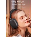 Casti On Ear MRG MP9 Plus, Bluetooth, MicroSD, Radio, Negru fotografia produsului View 4 S