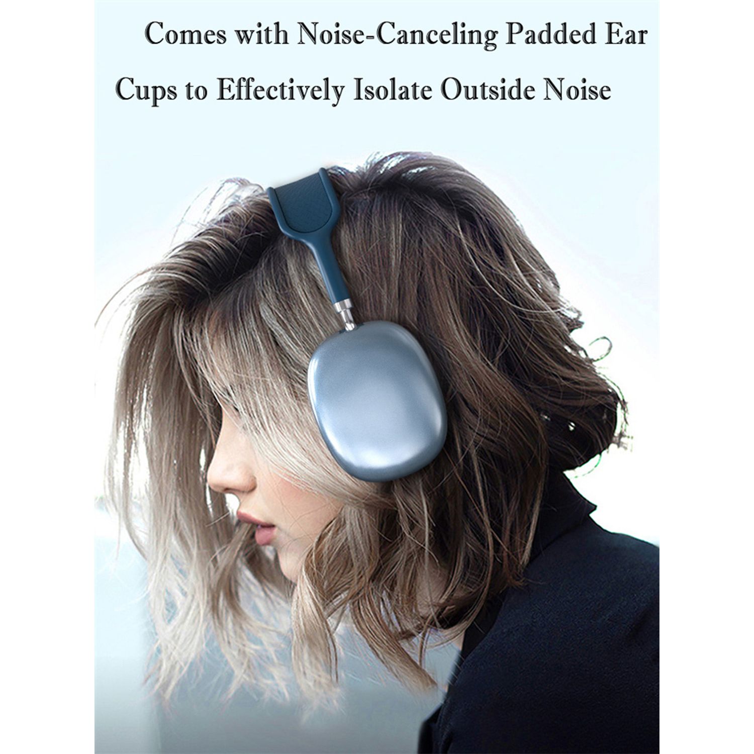 Casti On Ear MRG MP9 Plus, Bluetooth, MicroSD, Radio, Albastru fotografia produsului View 6 L