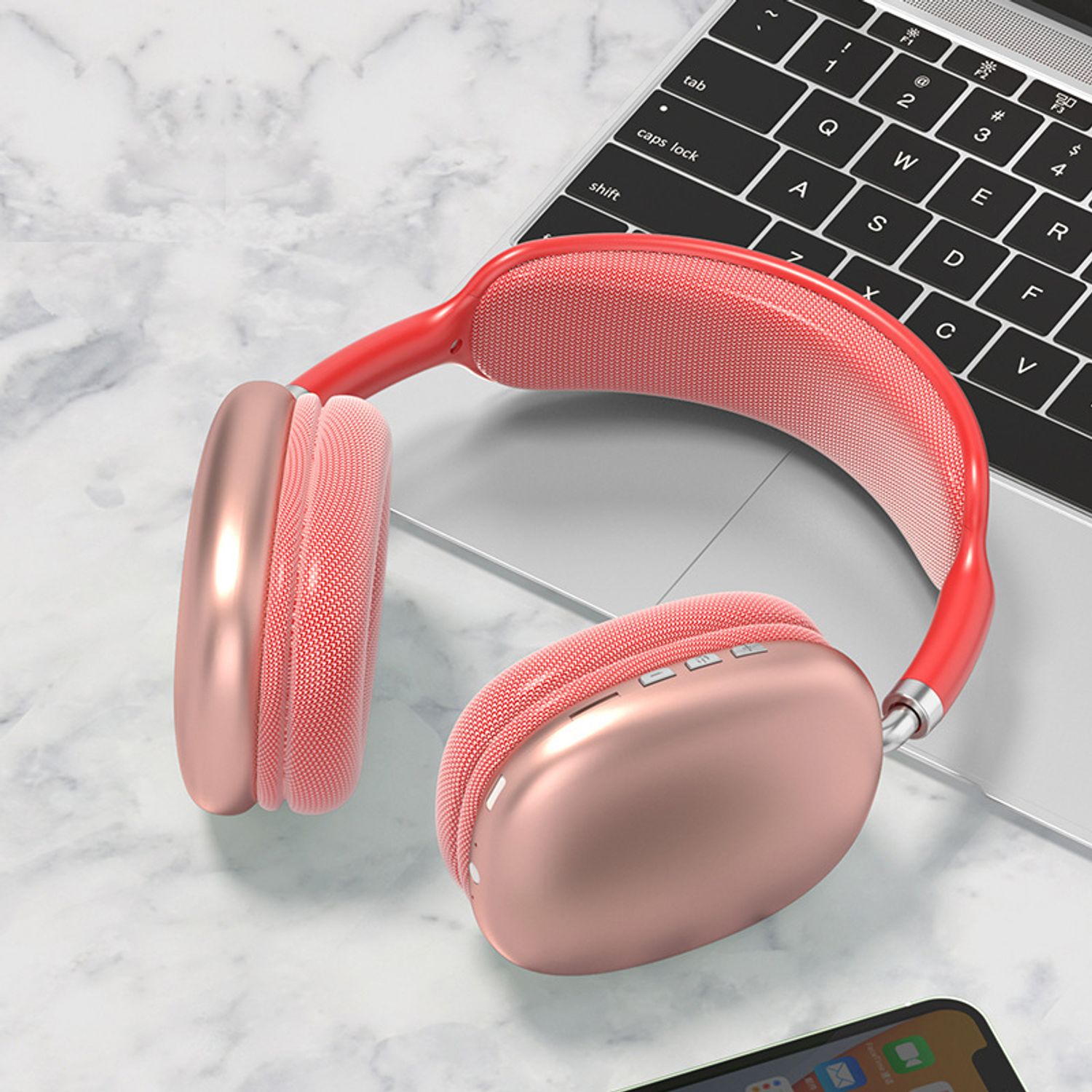 Casti On Ear MRG MP9 Plus, Bluetooth, MicroSD, Radio, Rosu fotografia produsului View 7 L