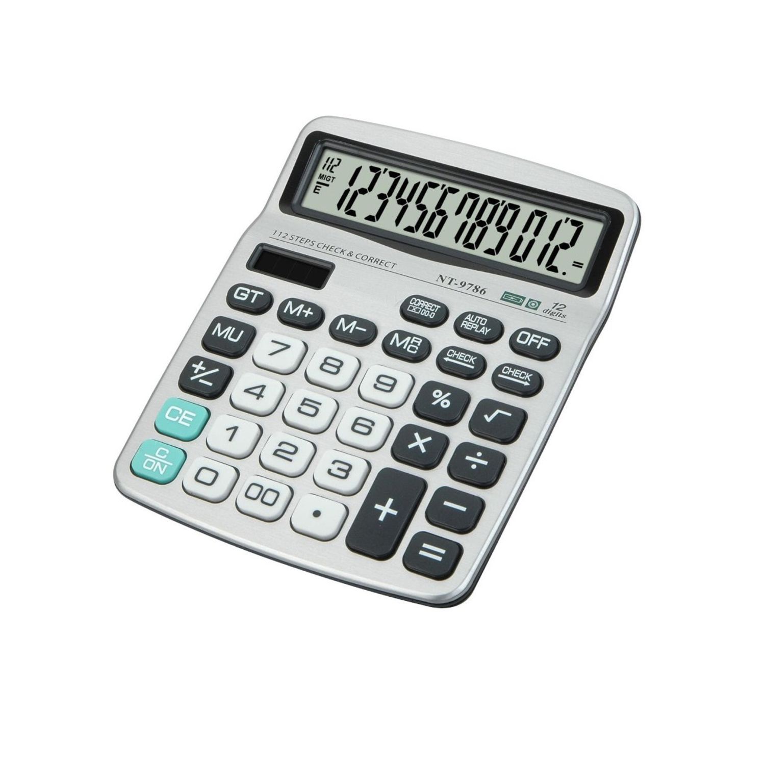 Calculator de Birou MRG MNT9786, 12 Digits , LCD , Verificare 112 Pasi fotografia produsului View 2 L