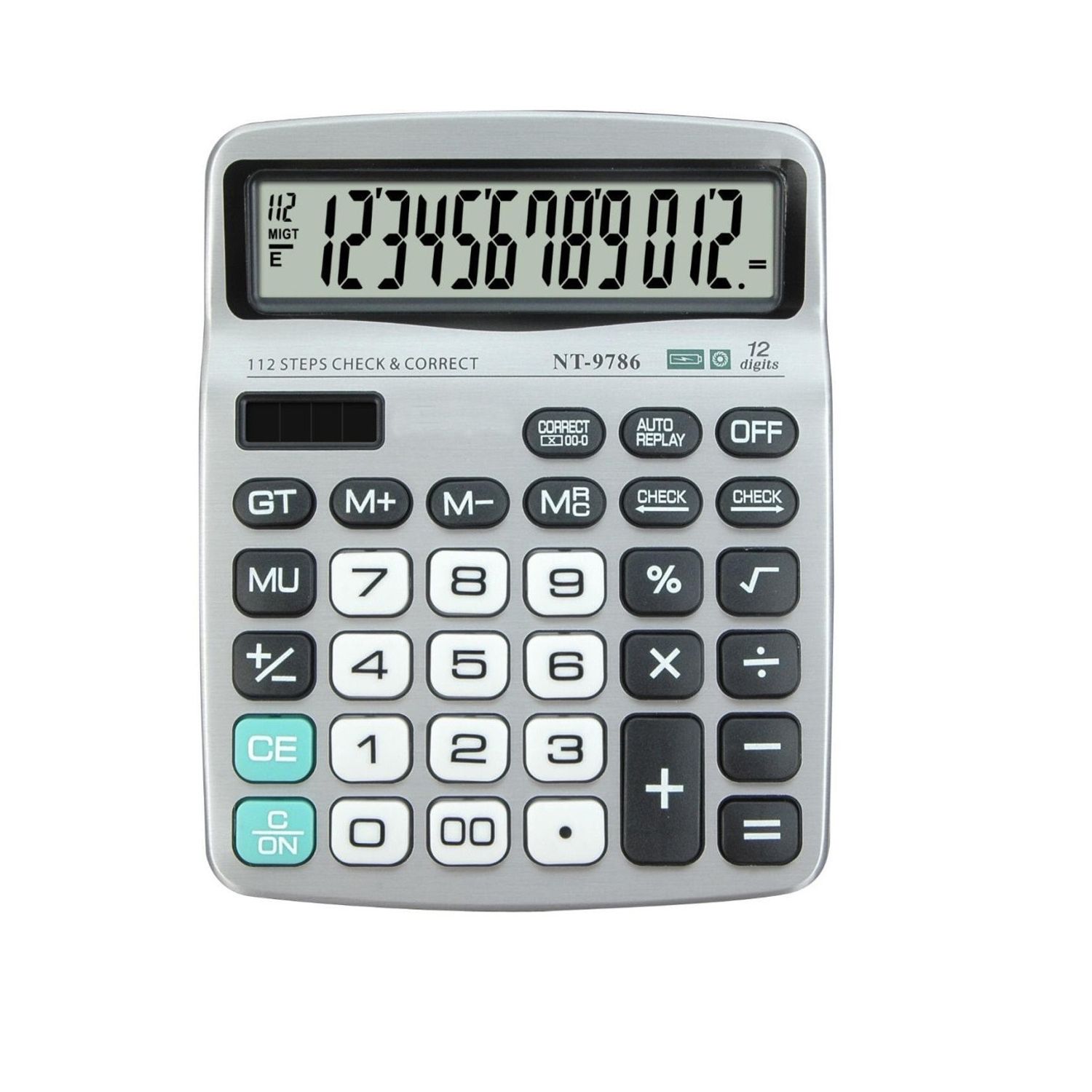 Calculator de Birou MRG MNT9786, 12 Digits , LCD , Verificare 112 Pasi fotografia produsului