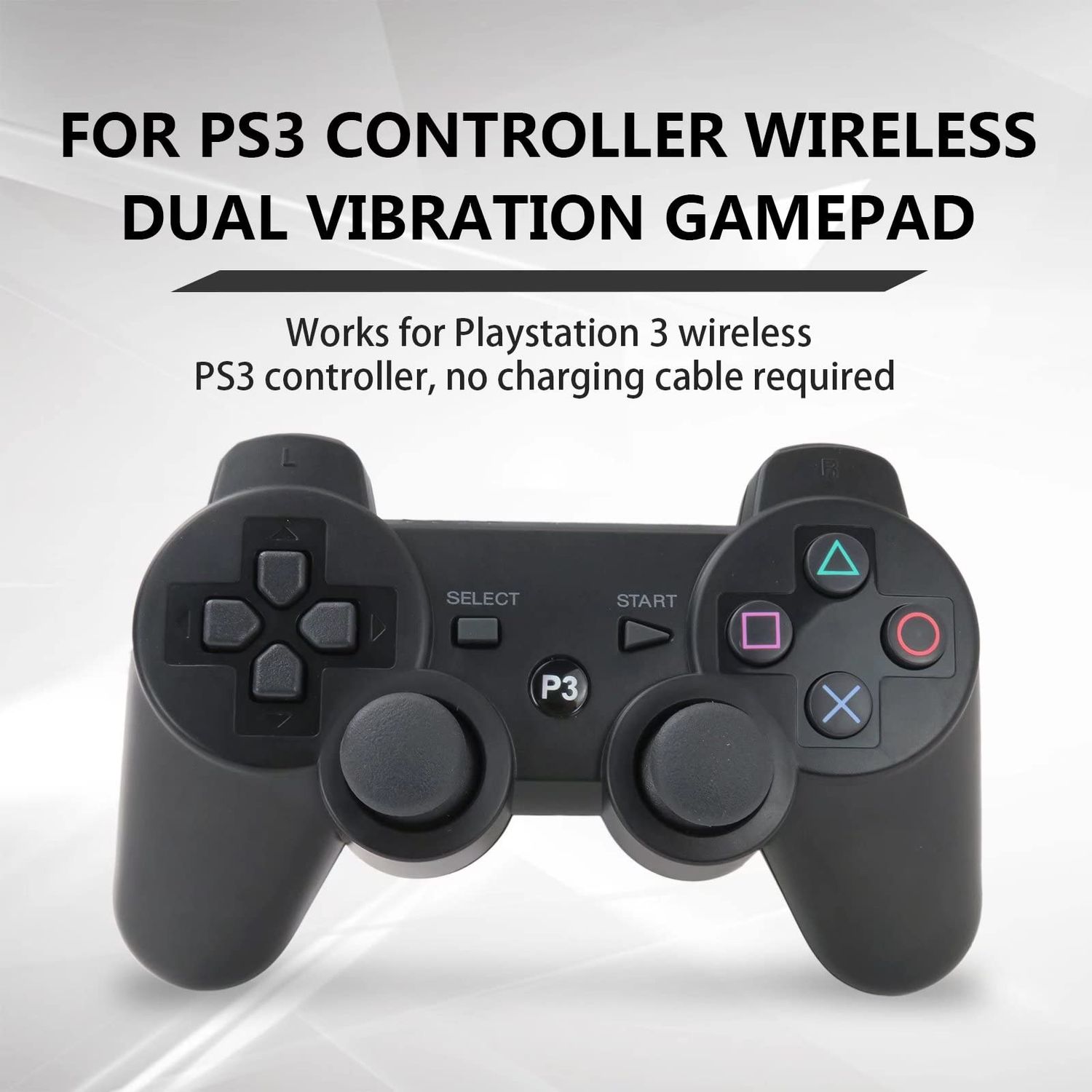 Wireless Controller Compatibil PS3 MRG MP3 , DoubleShock 3, Vibratii, Negru fotografia produsului View 6 L