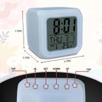Ceas cu Termometru MRG M877 , LCD , 7 Lumini LED, Alb fotografia produsului View 7 S