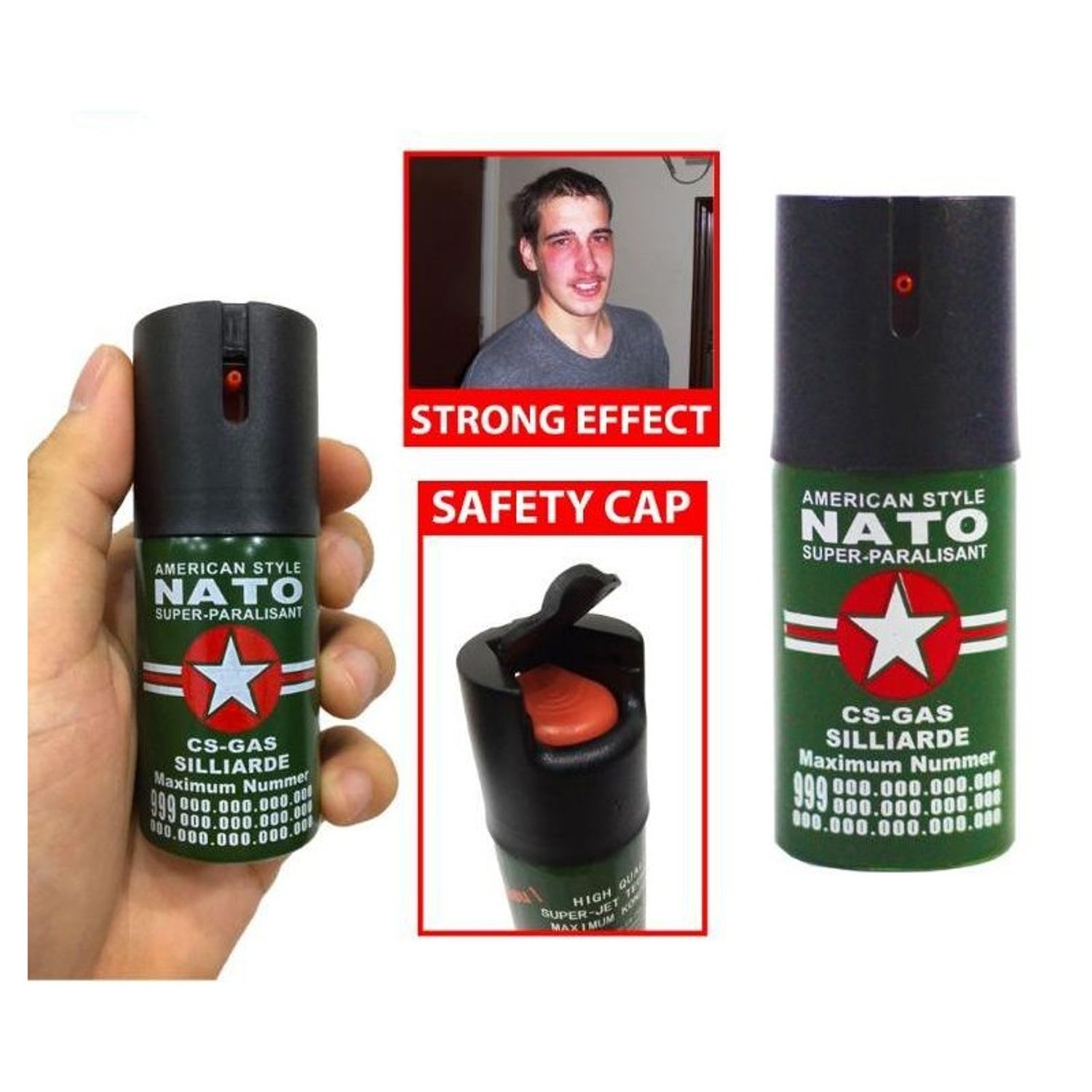 Spray Paralizant Nato Legal MRG M896 , Autoaparare, 60ml, Super Jet fotografia produsului View 6 L