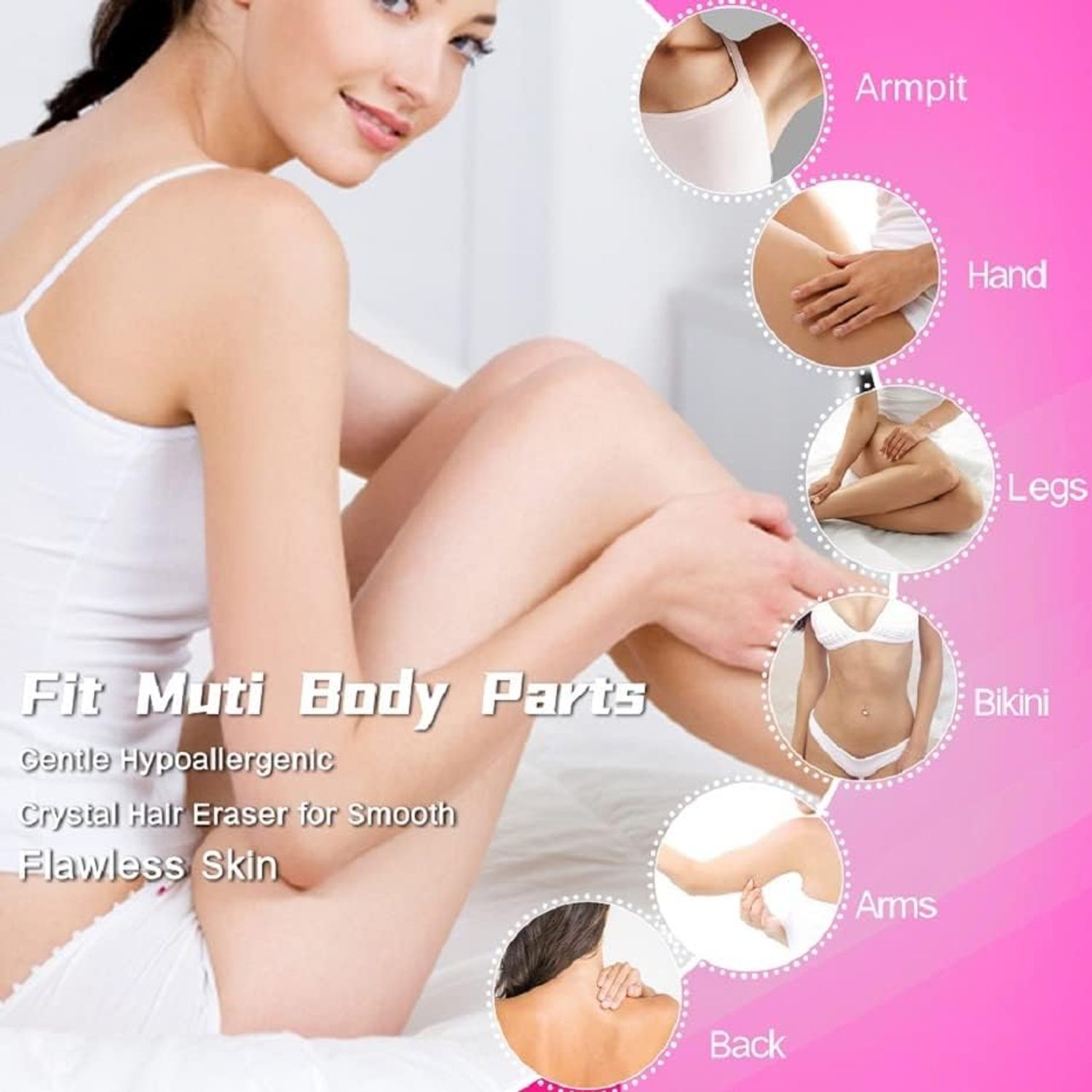 Epilator Portabil cu Cristale MRG MBD612 , Fara Durere, Pentru orice tip de piele, Albastru fotografia produsului View 4 L
