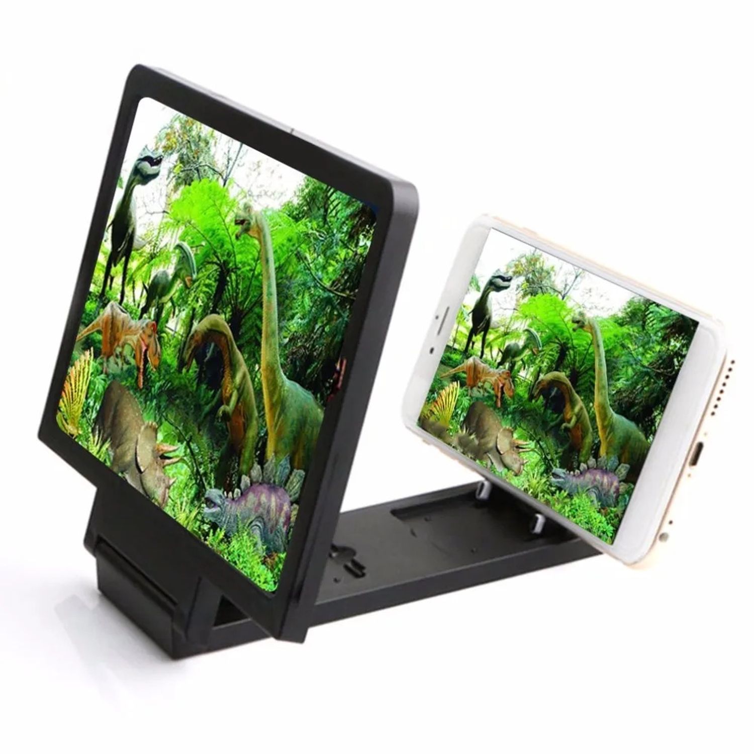 Set 2x Lupa Telefon MRG MF1, 8 inch, Pliabil, Efect 3D, Negru fotografia produsului View 6 L