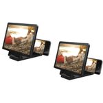 Set 2x Lupa Telefon MRG MF1, 8 inch, Pliabil, Efect 3D, Negru fotografia produsului