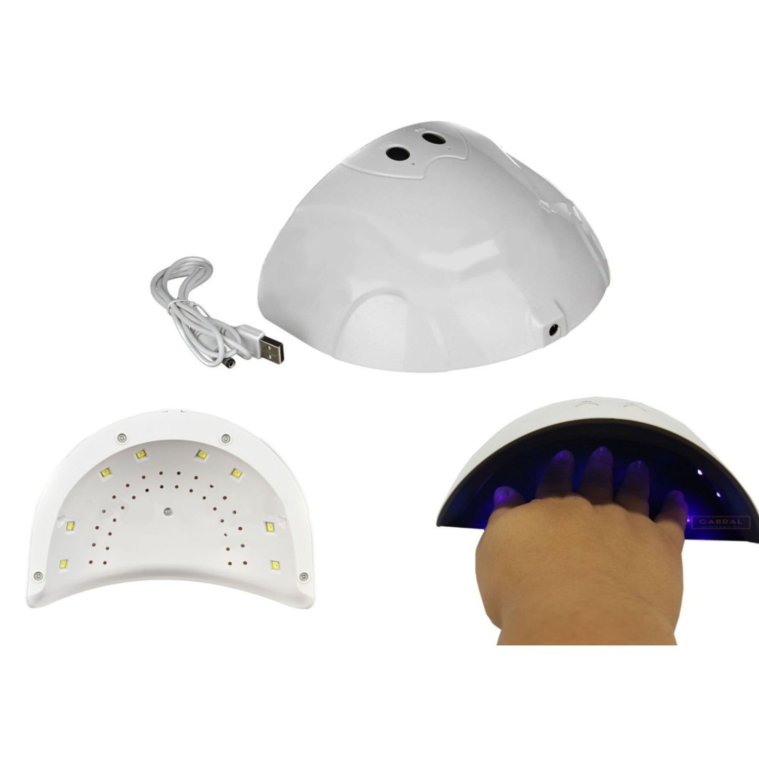 Lampa Unghii UV Led MRG MK2, 24w, 8 LED, Temporizator, Portabila fotografia produsului View 4 L