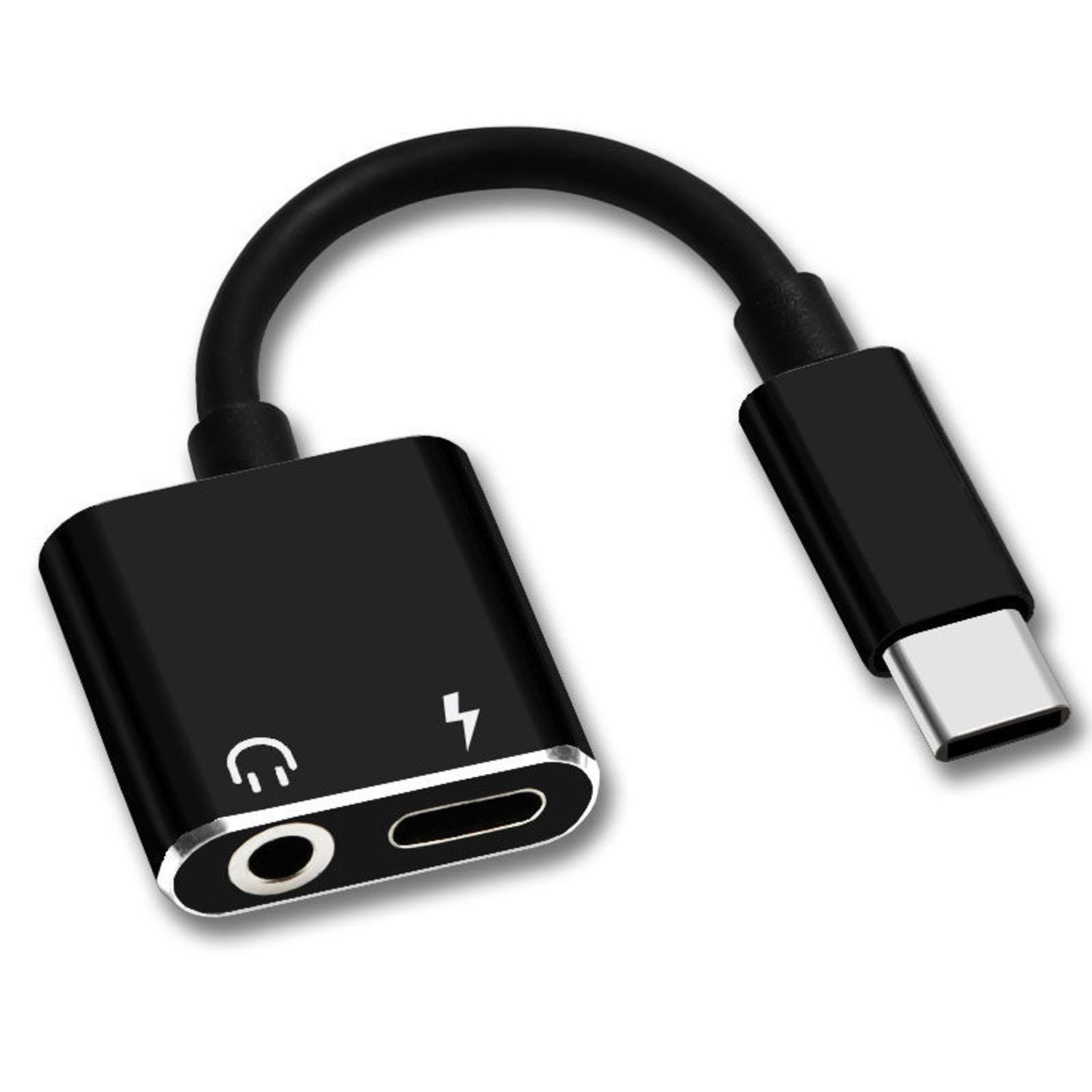 Adaptor Audio Usb TypeC la Jack MRG MDU07, Jack 3.5mm, Negru fotografia produsului