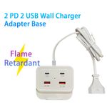 Statie Incarcare Usb 220V MRG M948, 5.1A, Cu cablu, 4 Porturi 2xUSB, 2xUSB TypeC fotografia produsului View 4 S