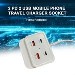 Statie Incarcare Usb 220V MRG M948, 5.1A, Cu cablu, 4 Porturi 2xUSB, 2xUSB TypeC fotografia produsului View 6 S