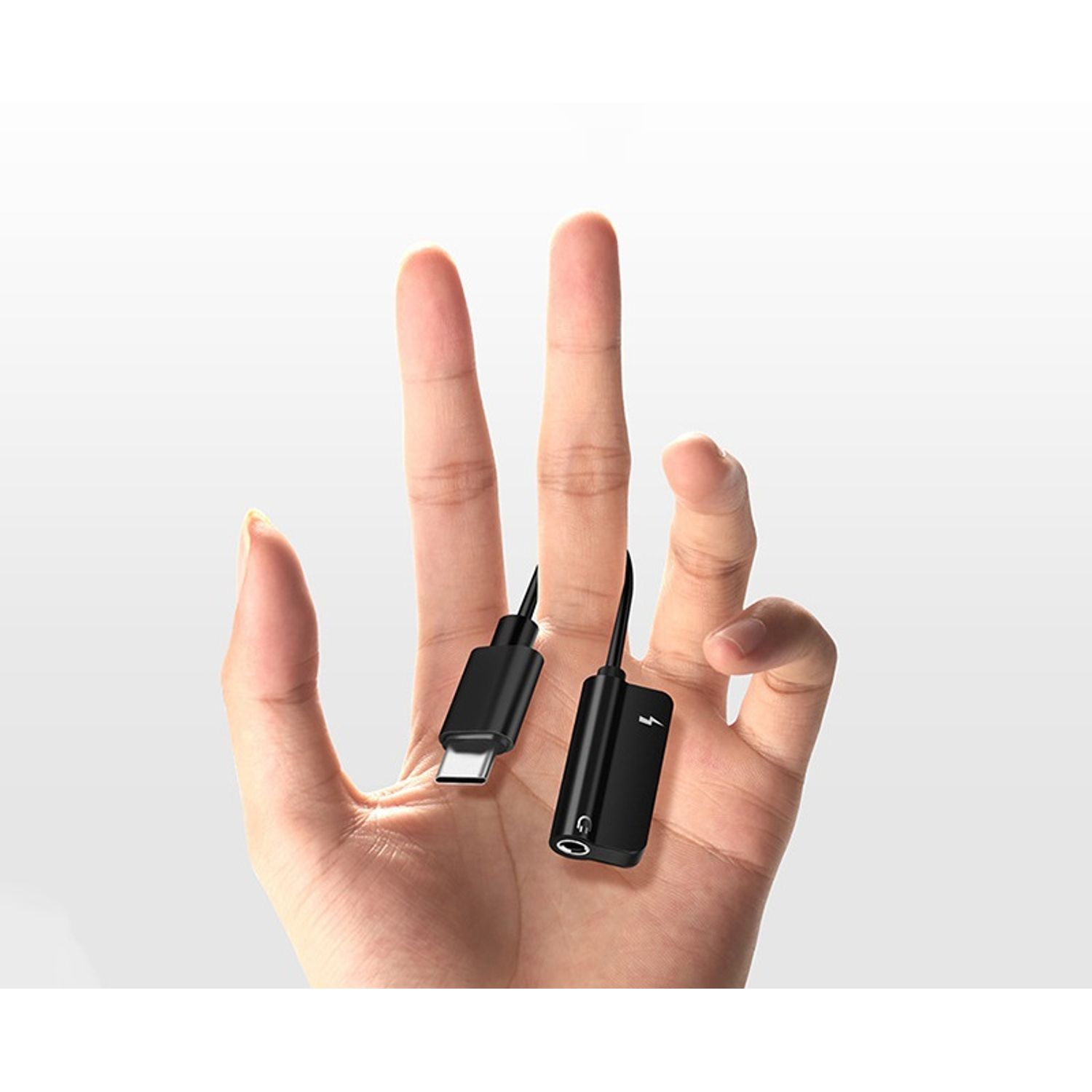 Adaptor Audio Usb TypeC la Jack MRG MDU05, USBC la Jack 3.5mm, Negru fotografia produsului View 7 L