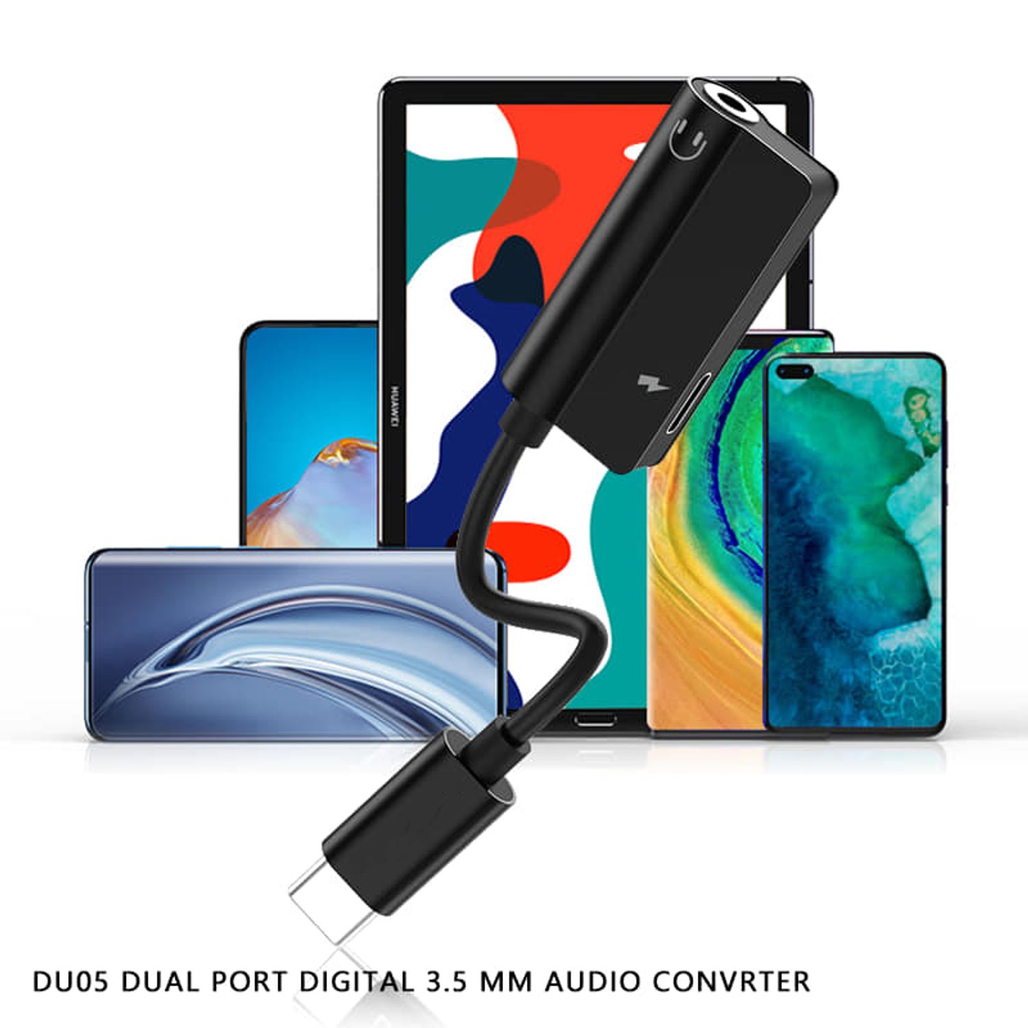 Adaptor Audio Usb TypeC la Jack MRG MDU05, USBC la Jack 3.5mm, Negru fotografia produsului View 3 L