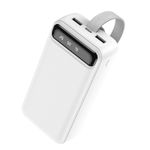 Acumulator Extern MRG MN10, 30.000mAh, USB-C, 2x USB, Display LCD, Lanterna, Alb fotografia produsului View 4 S