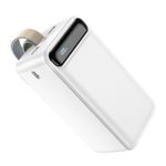 Acumulator Extern MRG MN10, 30.000mAh, USB-C, 2x USB, Display LCD, Lanterna, Alb fotografia produsului