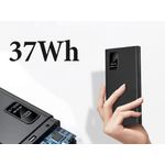 Acumulator Extern Slim MRG MTBF09 , 10.000mAh, 37Wh, USB-C, 2x USB, LCD, Negru fotografia produsului View 7 S