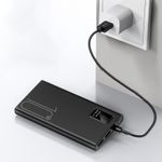 Acumulator Extern Slim MRG MTBF09 , 10.000mAh, 37Wh, USB-C, 2x USB, LCD, Negru fotografia produsului View 5 S