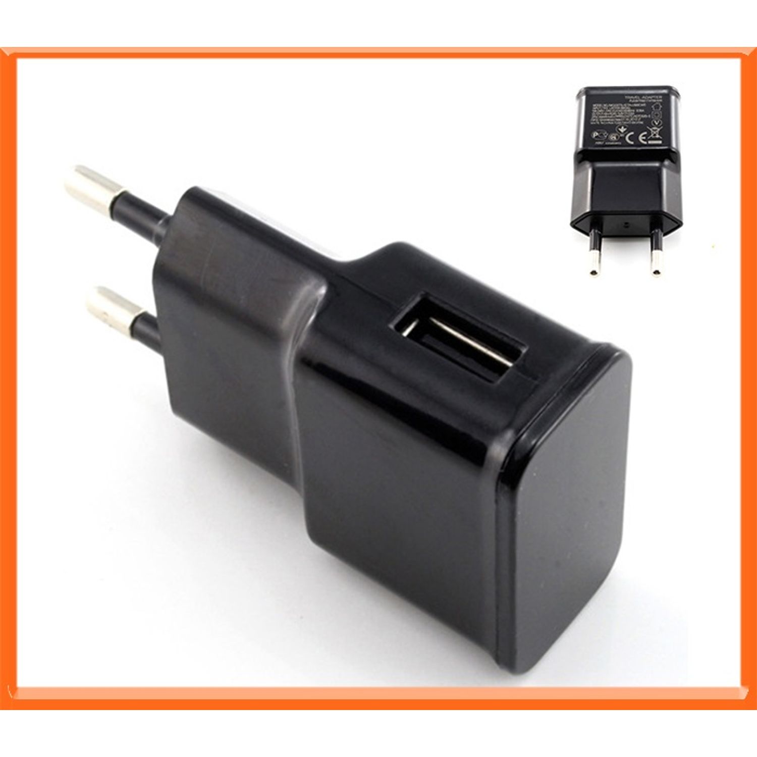 Adaptor priza MRG, 2Ah, USB, Incarcator USB, Transformator, Negru fotografia produsului