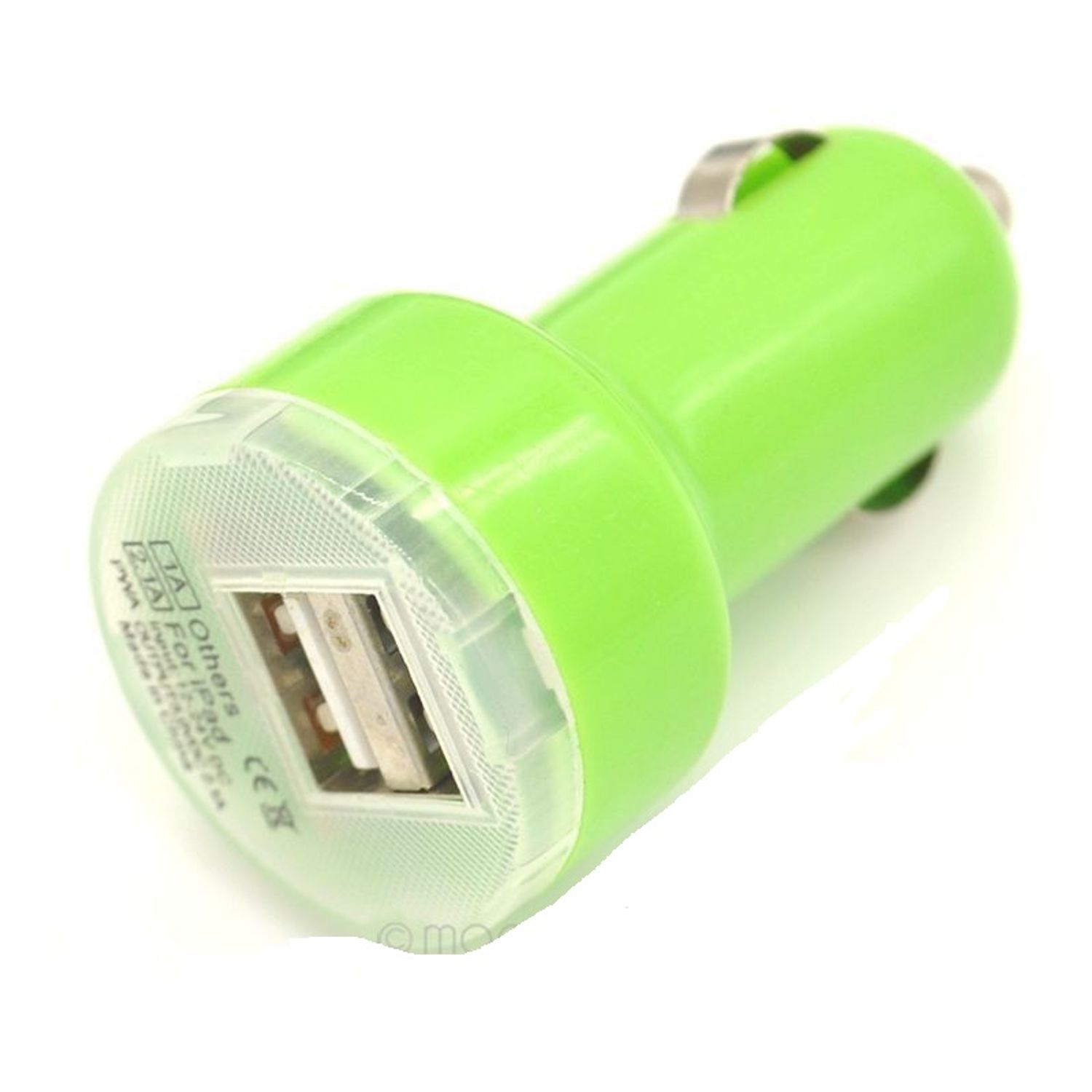 Adaptor Priza Auto MRG, Bricheta 12-24V, 2 x USB, Verde fotografia produsului View 5 L