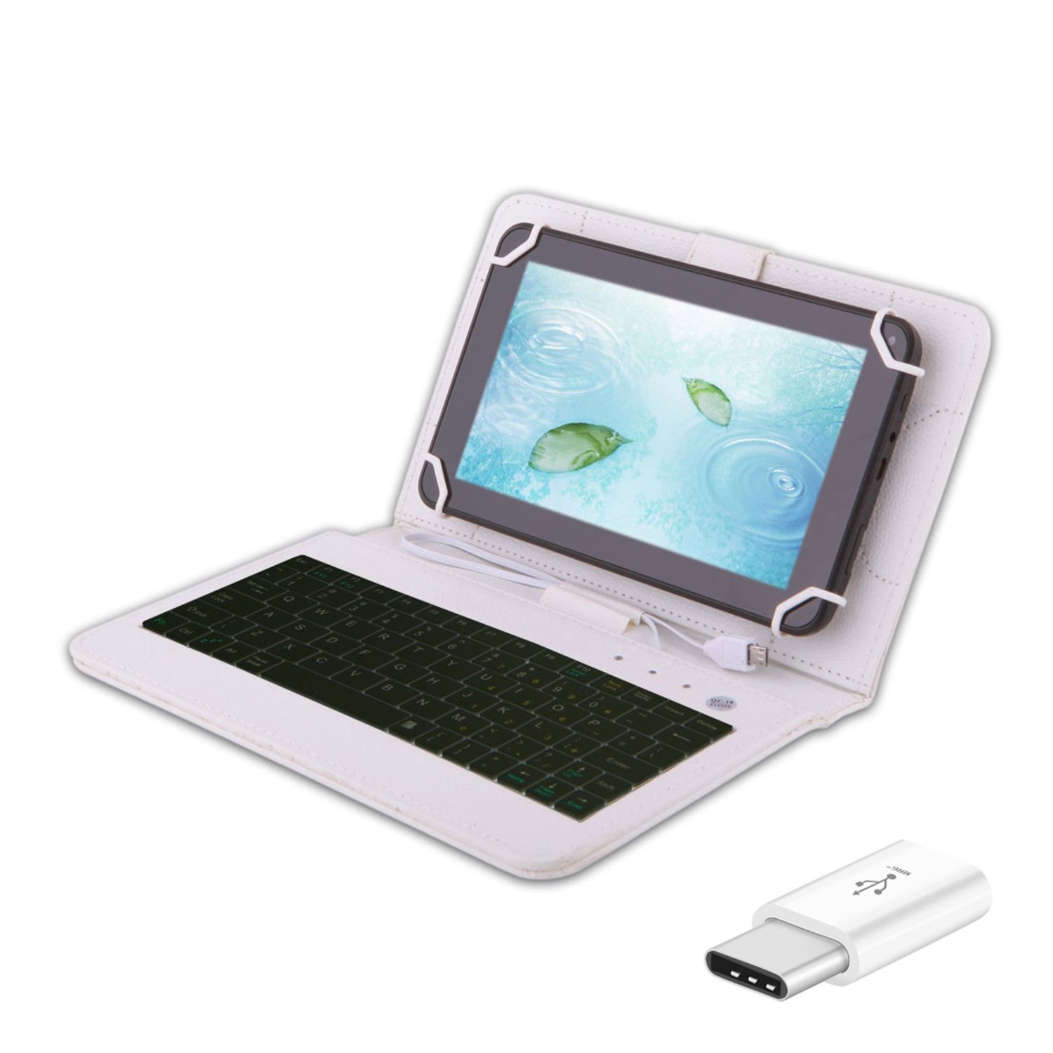 Husa Tableta Tastatura MRG M536, 7 Inch, TypeC, Alb fotografia produsului View 2 L