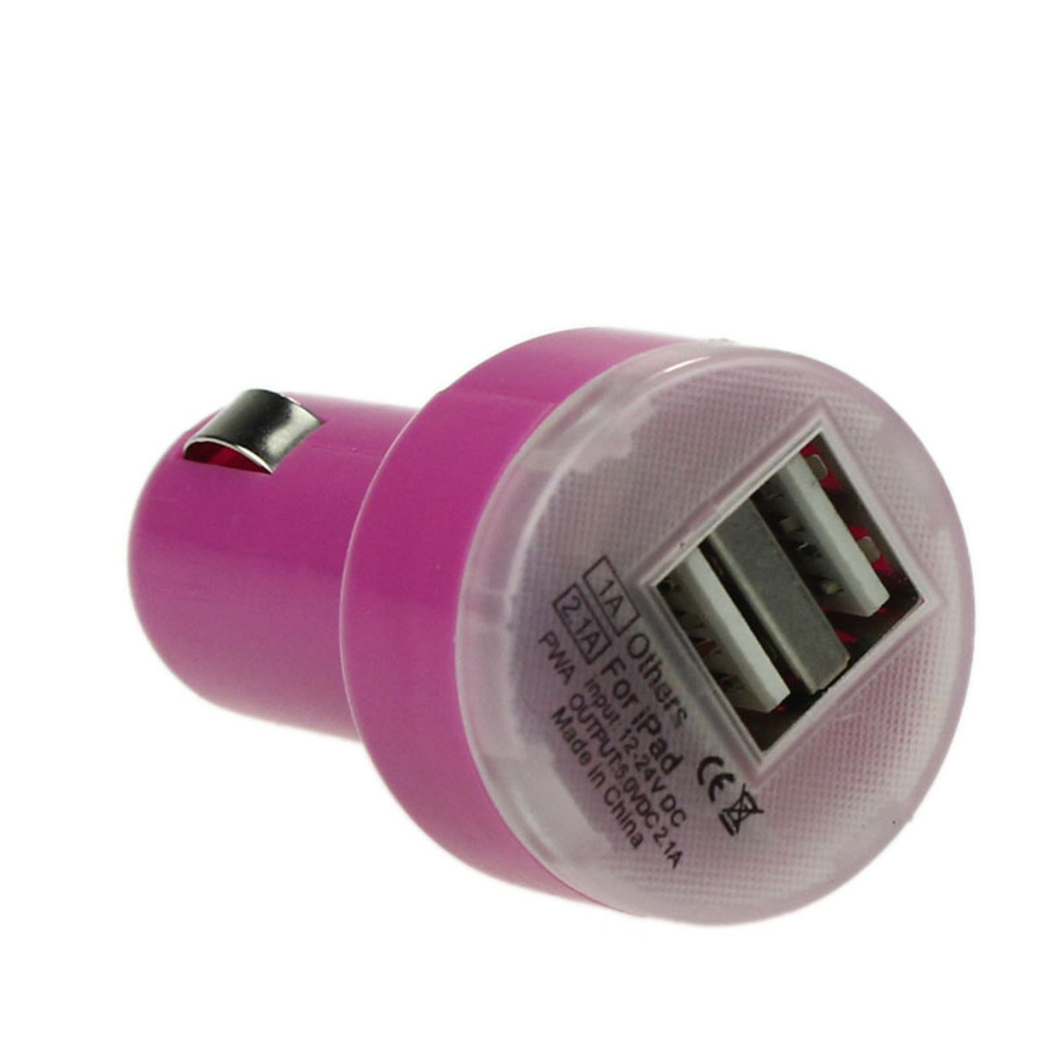Adaptor Priza Auto MRG, Bricheta 12-24V, 2 x USB, Mov fotografia produsului View 4 L