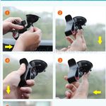 Suport Geam Auto Universal pt Telefon Reglabil V fotografia produsului View 5 S
