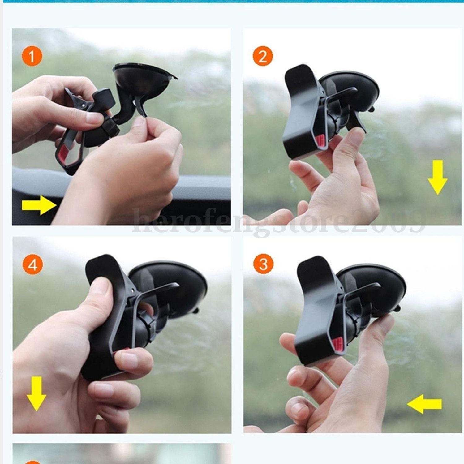 Suport Geam Auto Universal pt Telefon Reglabil V fotografia produsului View 5 L
