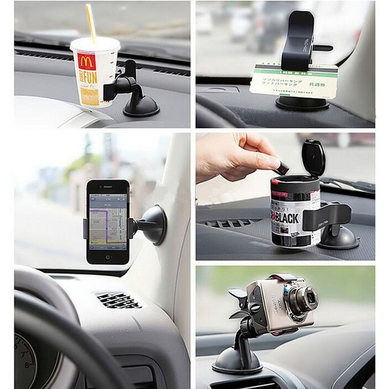 Suport Geam Auto Universal pt Telefon Reglabil V fotografia produsului View 7 L