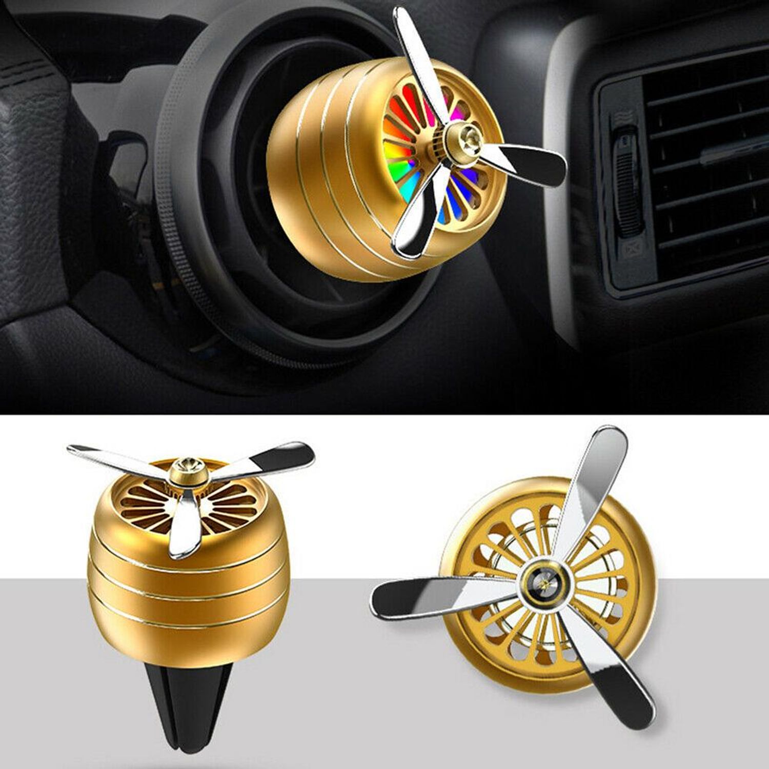 Odorizant Auto, MRG L-322, Tip Ventilator, Pentru Grila Ventilatie, Gold fotografia produsului View 4 L