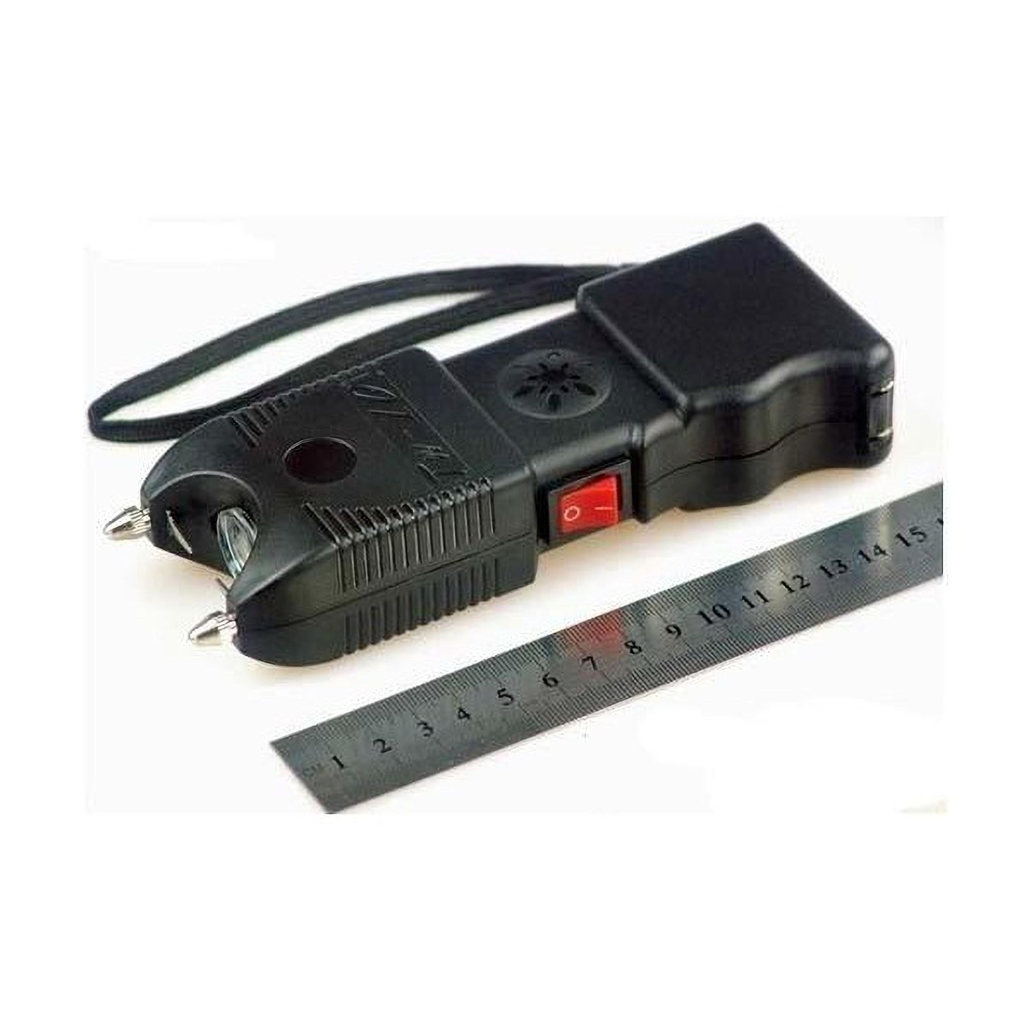 Electrosoc cu alarma MRG P-TW-10, Cu lanterna, Autoaparare, Negru fotografia produsului View 3 L