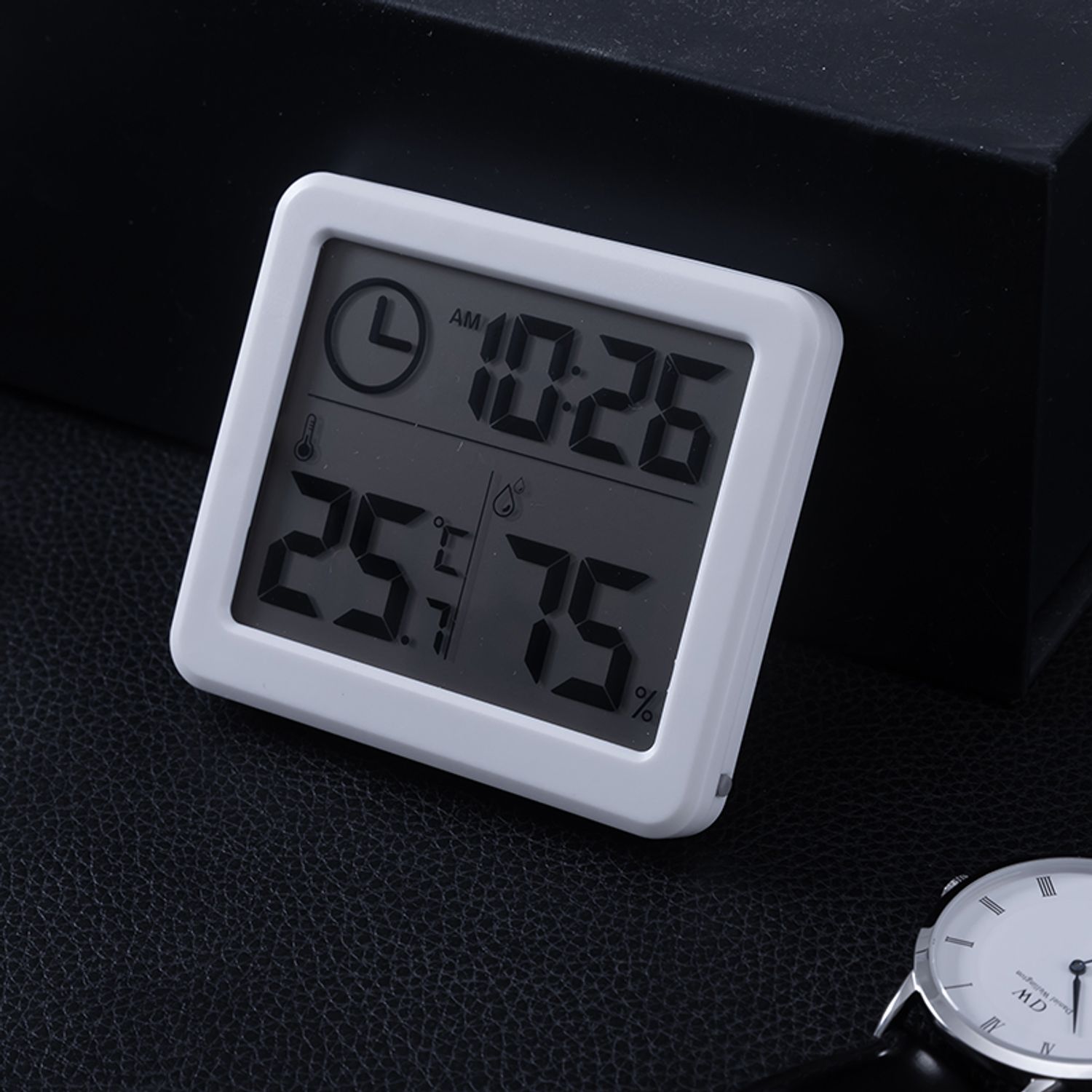 Mini Statie Meteo MRG M-365, Pentru interior, Termometru, Higrometru, Alb fotografia produsului View 4 L