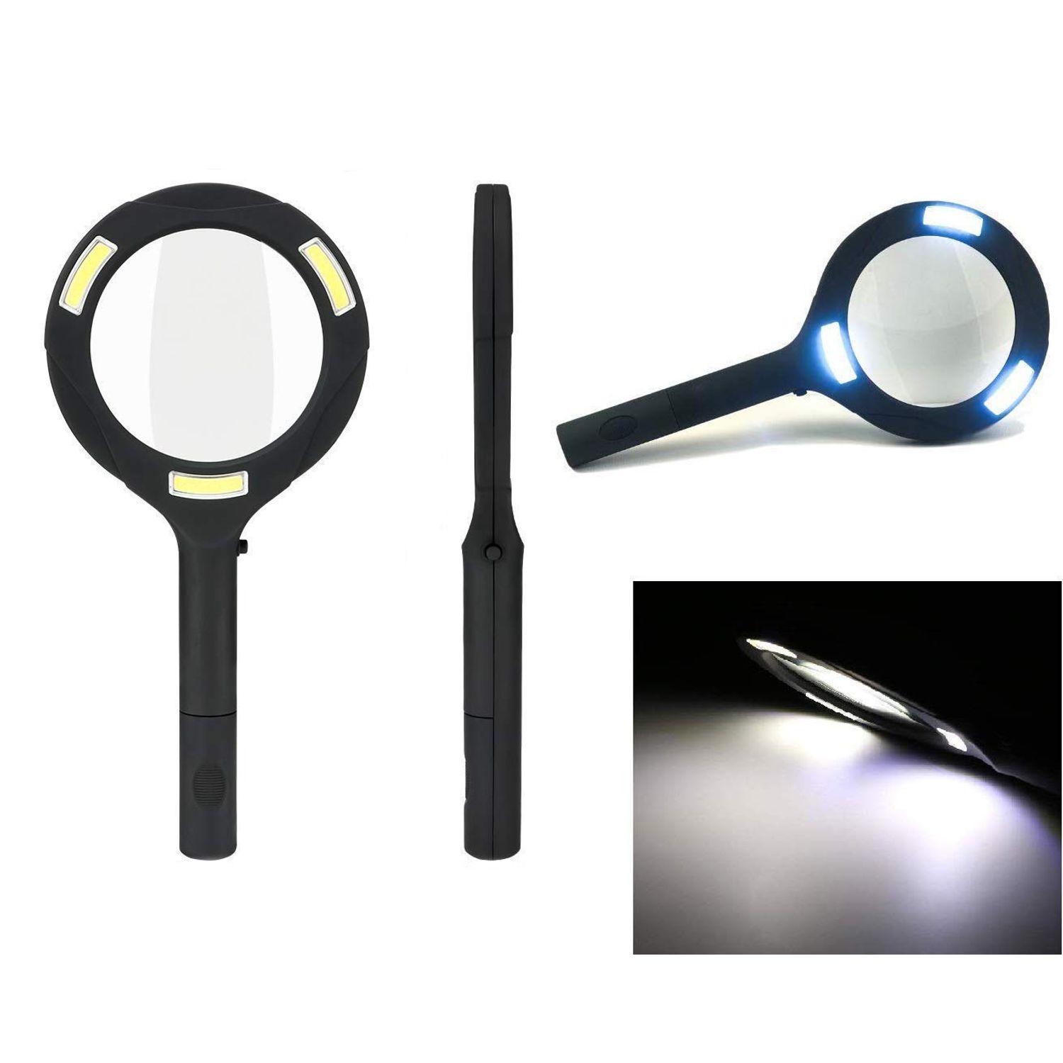 Lupa cu lumina MRG M-421, 3x Cob, 3W, Negru fotografia produsului View 4 L