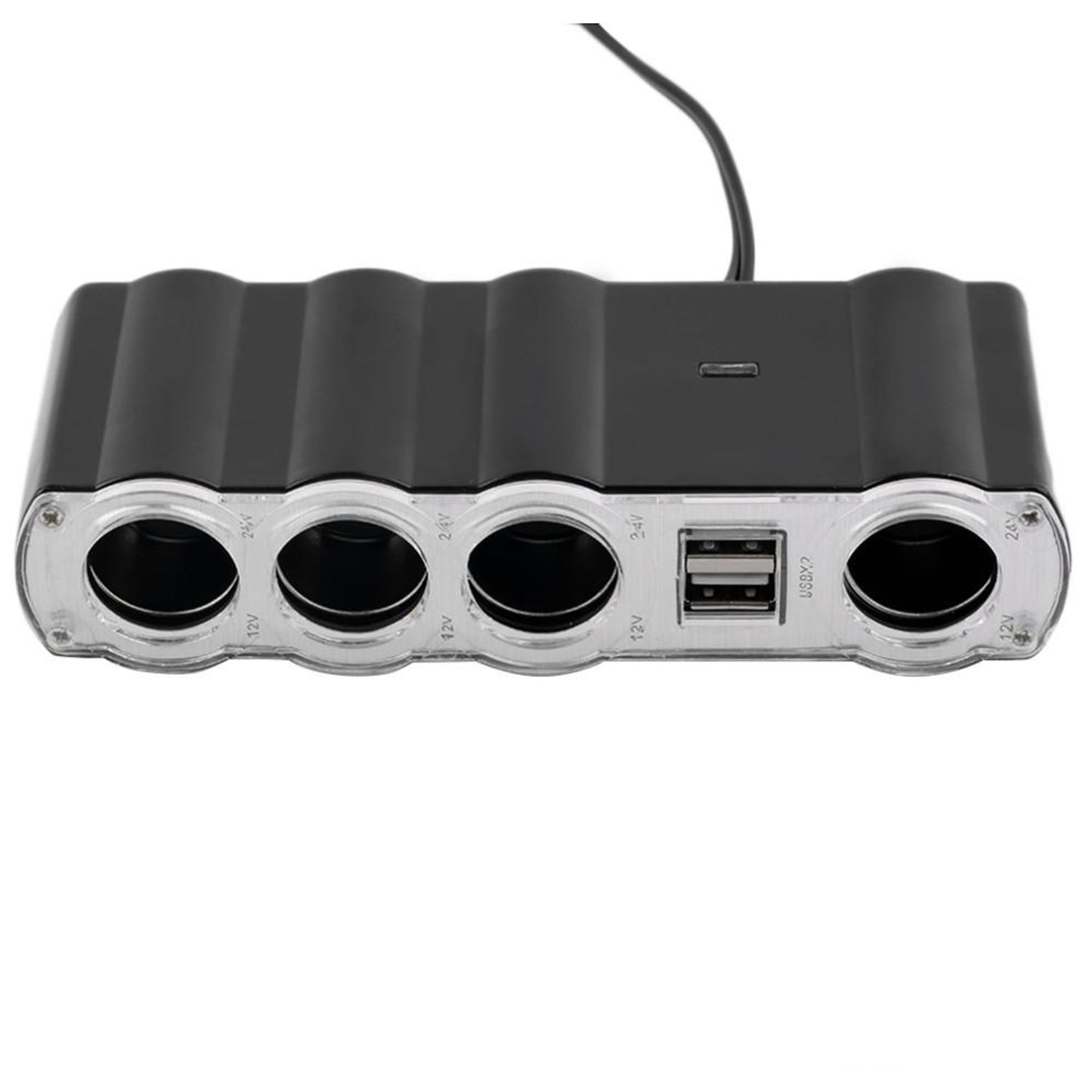 Priza Bricheta auto 4 prize cu USB, cu cablu Priza auto si 2x USB fotografia produsului View 3 L