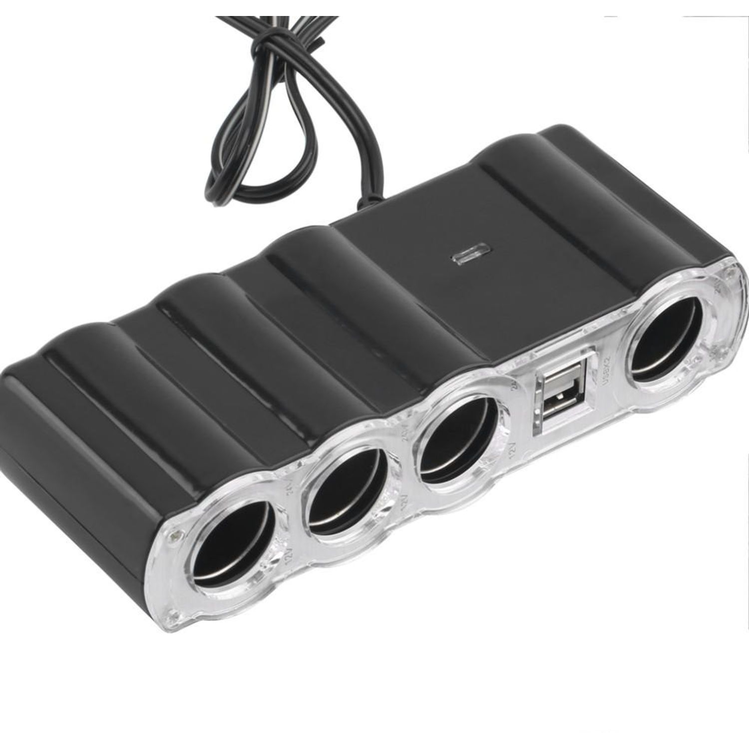 Priza Bricheta auto 4 prize cu USB, cu cablu Priza auto si 2x USB fotografia produsului View 5 L