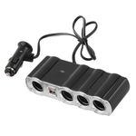 Priza Bricheta auto 4 prize cu USB, cu cablu Priza auto si 2x USB fotografia produsului View 2 S