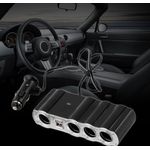 Priza Bricheta auto 4 prize cu USB, cu cablu Priza auto si 2x USB fotografia produsului View 6 S