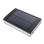 Baterie externa 20000 mah Negra  incarcare solara si lanterna 20 Led fotografia produsului