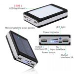 Baterie externa 20000 mah Negra  incarcare solara si lanterna 20 Led fotografia produsului View 3 S