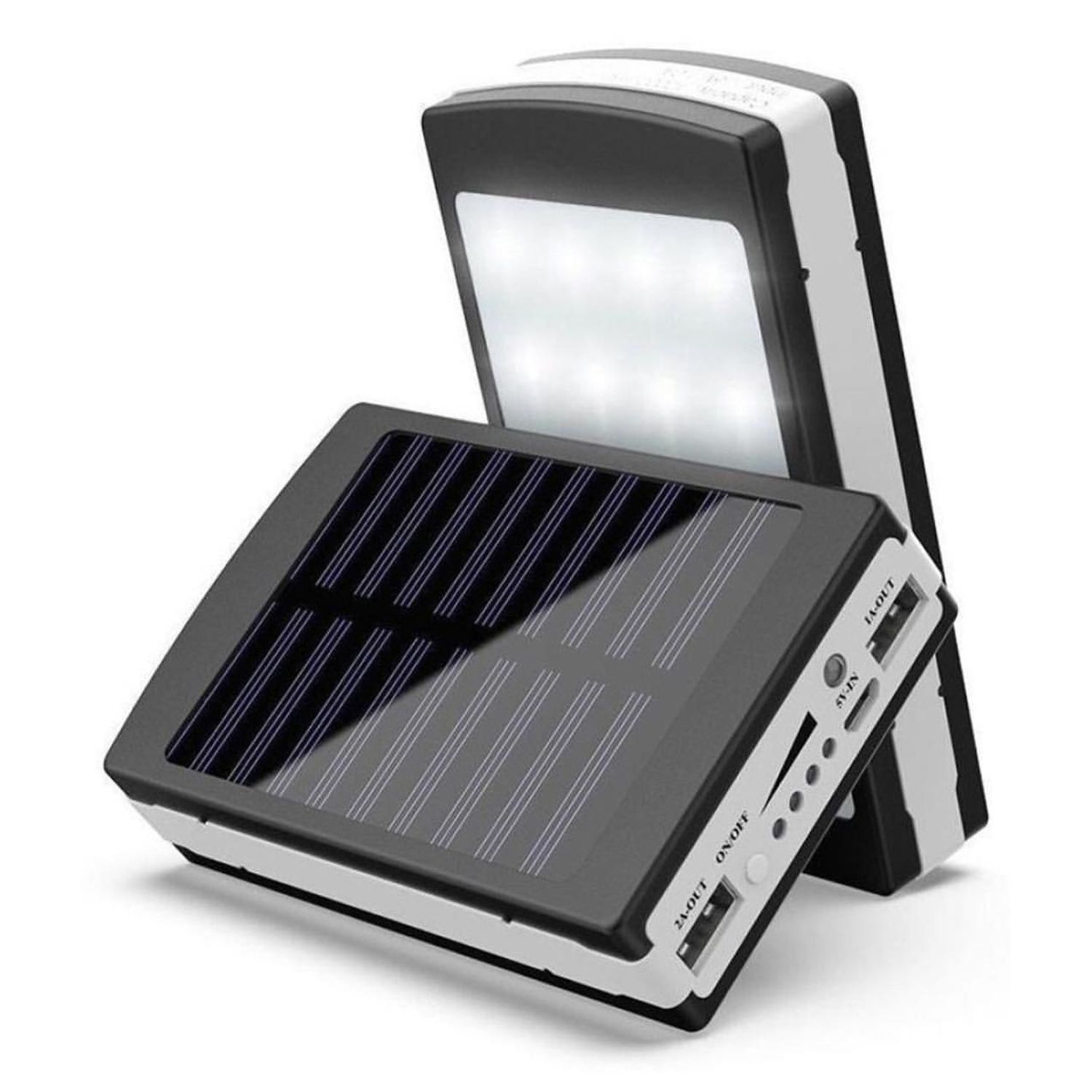 Baterie externa 20000 mah Negra  incarcare solara si lanterna 20 Led fotografia produsului View 4 L