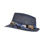 Palarie din paie pentru barbati, PAMI, PB-0223-162-4, 59 cm, Albastru fotografia produsului