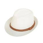 Palarie din paie pentru barbati, PAMI, PB-0223-160-4, 59 cm, Alb fotografia produsului View 5 S
