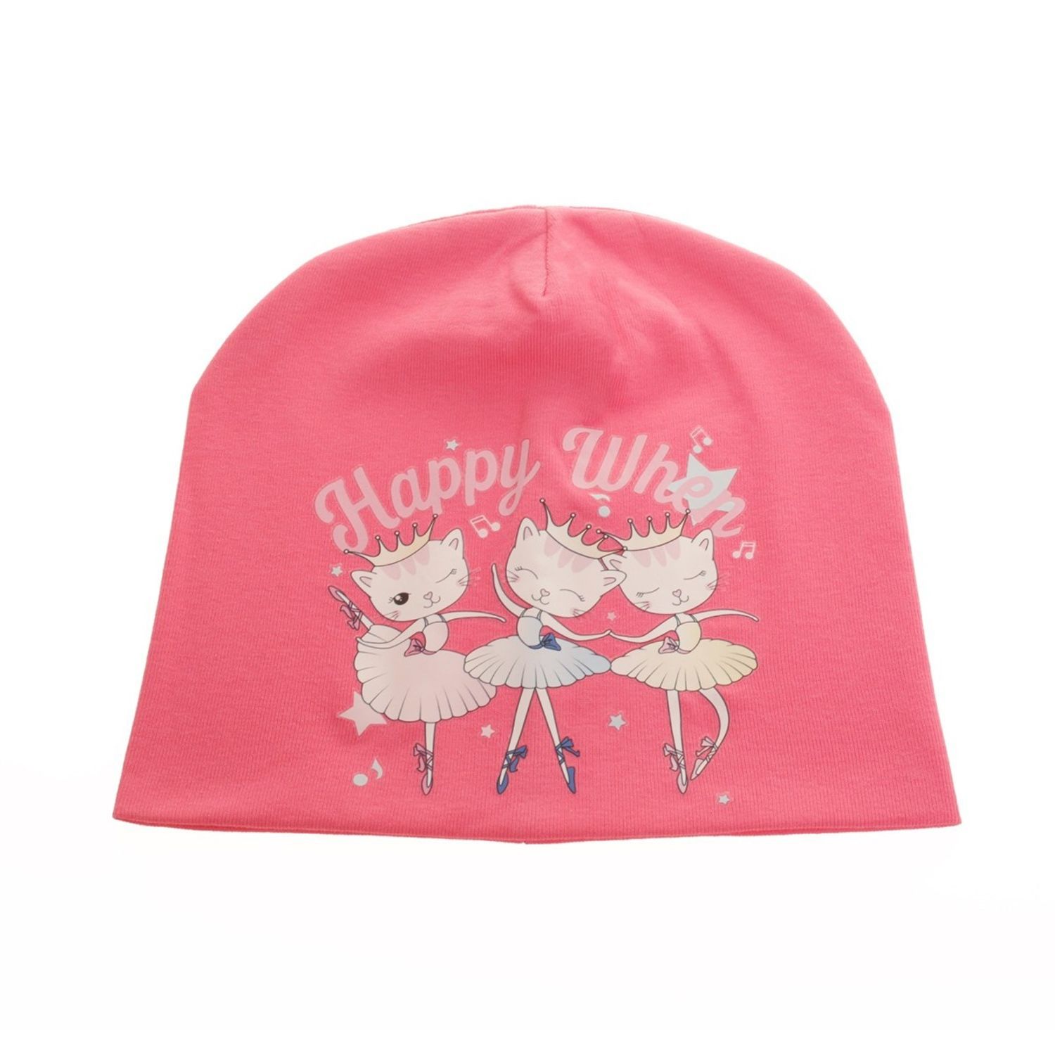 Caciula din bumbac pentru fetite,PAMI,CF-0523-348-5,48 cm,Corai fotografia produsului View 4 L