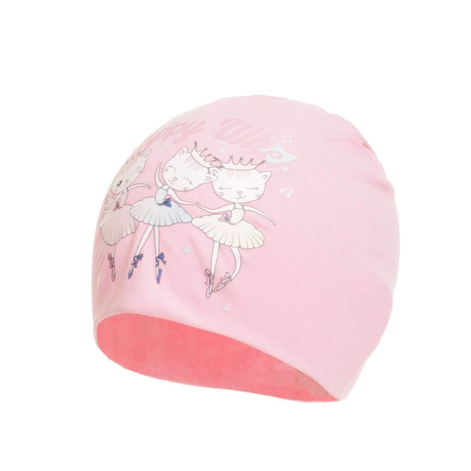 Caciula din bumbac pentru fetite,PAMI,CF-0523-348-4,48 cm,Roz fotografia produsului